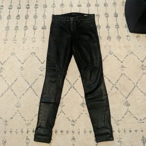Faux Leather black jeans